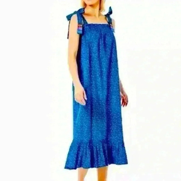 Addison Bay Dresses & Skirts - Addison Bay Bluff Cobalt Blue Tie Shoulder Maxi Dress Size Large MSRP $148
